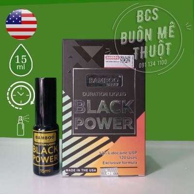 Thuốc xịt kéo dài thời gian quan hệ Bamboo Delay Black Power của Mỹ 15ml tại Buôn Ma Thuột Đắk Lắk