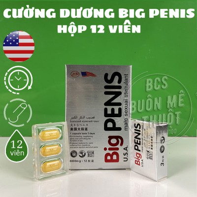 Cường dương Bigpenis 6800mg của Mỹ hộp 12 viên - Bao cao su Buôn Ma Thuột