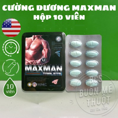 Cường dương Maxman 3800mg của mỹ hộp 10 viên - Bao cao su Buôn Ma Thuột