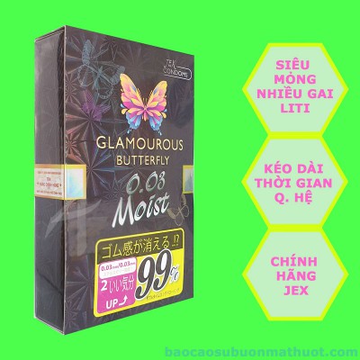 Bao cao su Jex Glamourous Butterfly 0.03 Moist