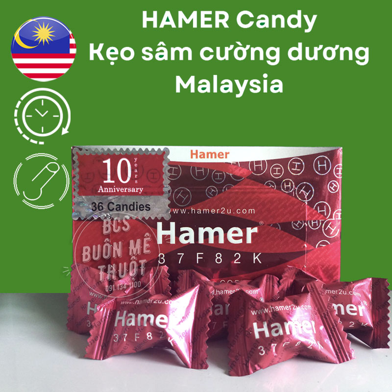 Combo 5 viên kẹo sâm cường dương Hamer Malaysia