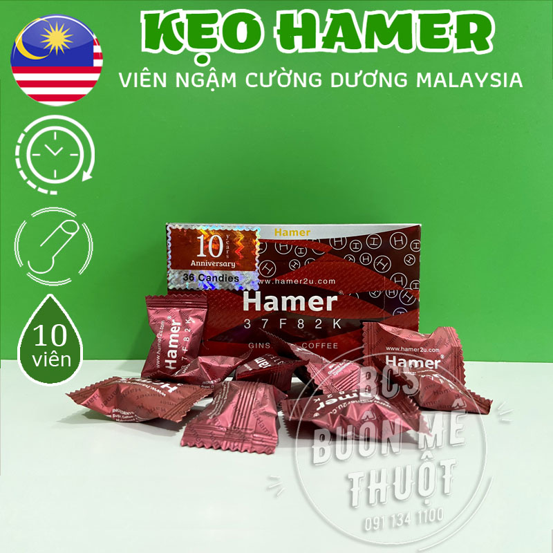 Combo 10 viên kẹo sâm Hamer Malaysia tại shop bao cao su Buôn Mê Thuột