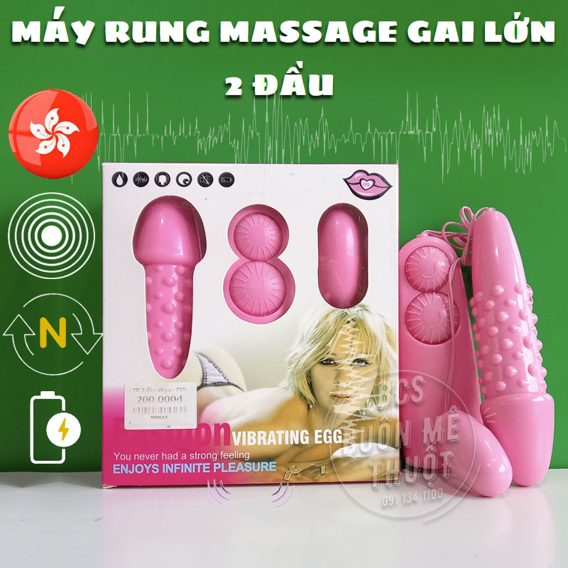 Máy rung massage 2 đầu gai nổi lớn tại shop bao cao su BMT Đắk Lắk