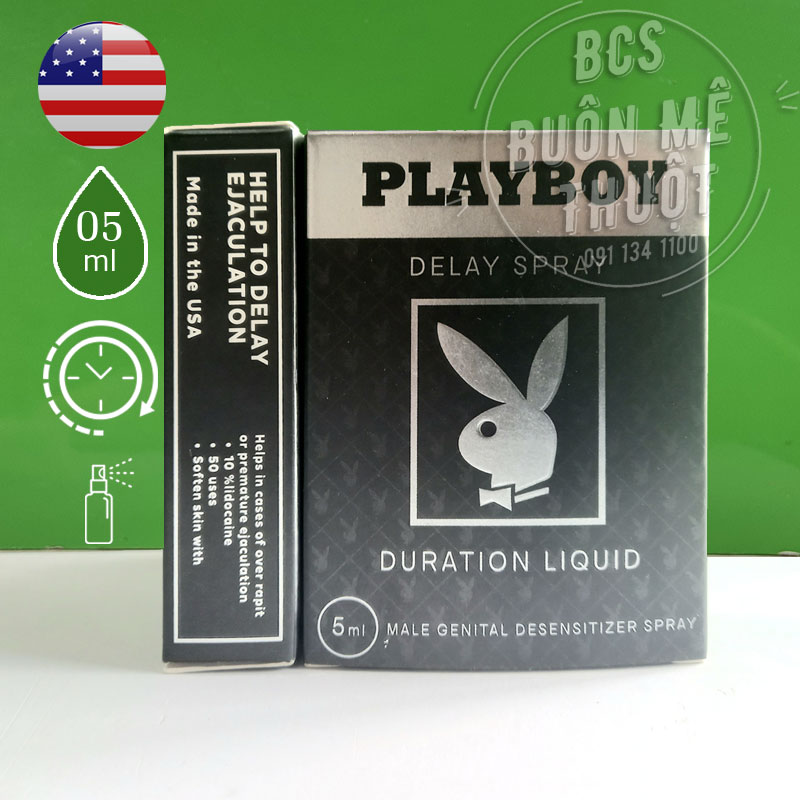 Playboy 5ml - Chai xịt kéo dài thời gian quan hệ Playboy 5ml (nước vàng)